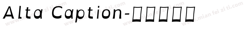Alta Caption字体转换